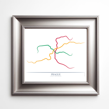 Czech Republic - Prague Metro Route Map