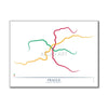 Czech Republic - Prague Metro Route Map