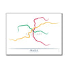 Czech Republic - Prague Metro Route Map