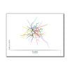 France - Paris Métro Route Map