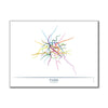 France - Paris Métro Route Map