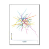 France - Paris Métro Route Map