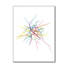 France - Paris Métro Route Map