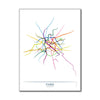 France - Paris Métro Route Map