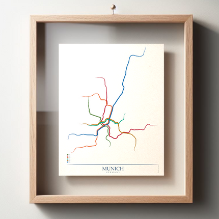 Germany - Munich U-Bahn Route Map
