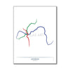 Greece - Athens Metro Route Map