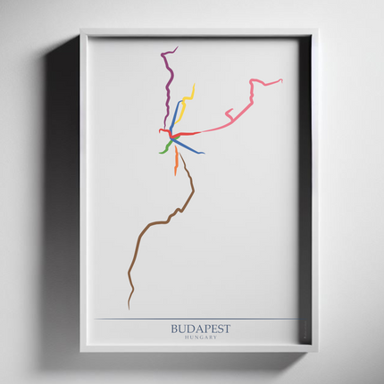 Hungary - Budapest Metro Route Map