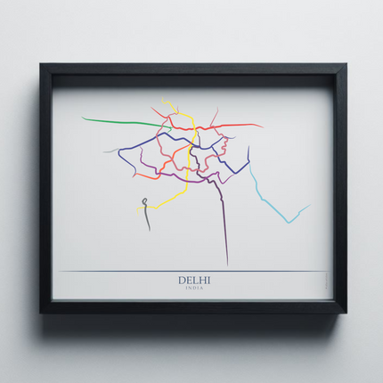 India - Delhi Metro Route Map