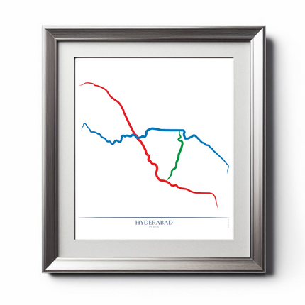 India - Hyderabad Metro Route Map