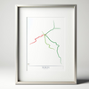 Ireland - Dublin Metro Route Map