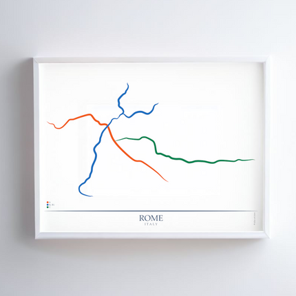 Italy - Rome Metro Route Map