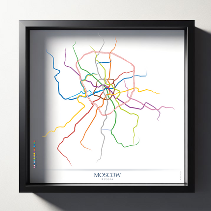Russia - Moscow Metro Route Map