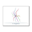 Russia - Saint Petersburg Metro Route Map