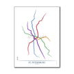 Russia - Saint Petersburg Metro Route Map
