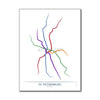Russia - Saint Petersburg Metro Route Map