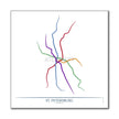 Russia - Saint Petersburg Metro Route Map