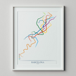 Spain - Barcelona Metro Route Map