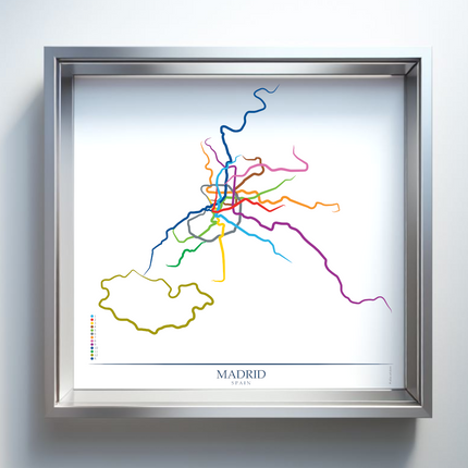 Spain- Madrid Metro Route Map