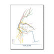 USA - New York City Subway Route Map