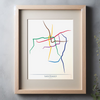 Chile - Santiago Metro Route Map